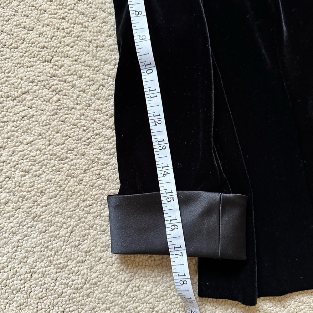 Alex Evenings Black Velvet Jacket/Skirt Glam Formal Petite - Picture 15 of 15